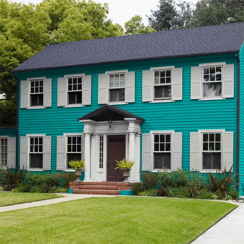 1 Gal. #P460-6 Paradise Landscape Flat Exterior Paint & Primer