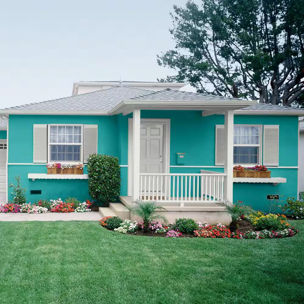 1 Gal. #P460-6 Paradise Landscape Flat Exterior Paint & Primer