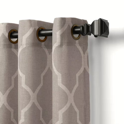 Medalia Room Darkening Geometric Window Curtain